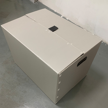 Plastová zásobovacia krabica s vekom - PP materiál, vodotesná a vlhkosť odolná, antistatická, dizajn zvlnenej dosky, hrúbka steny 2–8 mm