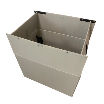 Plastová zásobovacia krabica s vekom - PP materiál, vodotesná a vlhkosť odolná, antistatická, dizajn zvlnenej dosky, hrúbka steny 2–8 mm