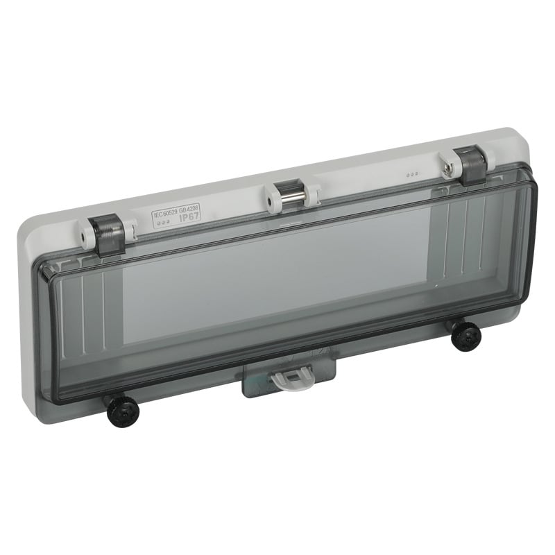 Водоустойчива защитна кутия за превключватели и прибори, PC корпус, IP67, 2–18 секции, 1–3 реда, горен и долен монтаж, серия Lezhizhou