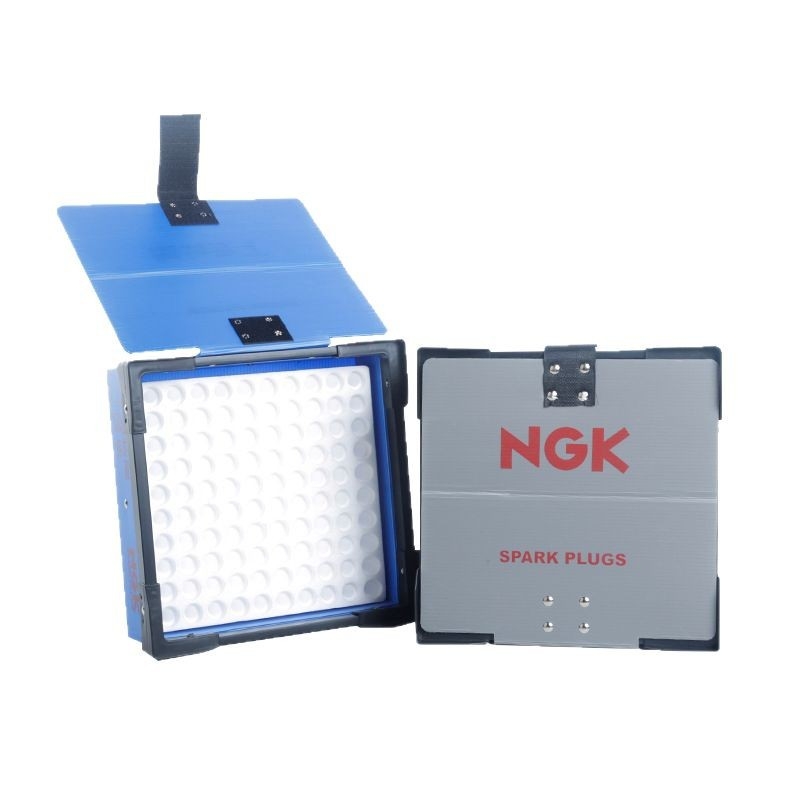 PP skelet kutija turnover s poklopcem i kotačićima, kutija za alate, debljina zida 2-4 mm, masa 0.8-1.5 kg, prilagodljiva, sigurna, netoksična, vodootporna