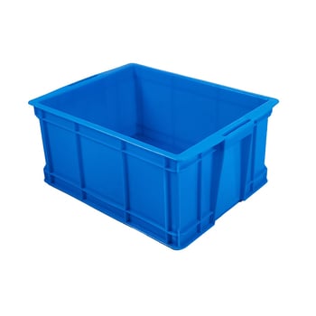 Cutie turnover industrială din HDPE cu capac, impermeabilă, 21 L capacitate, grosime perete 3 mm, turnare prin injecție