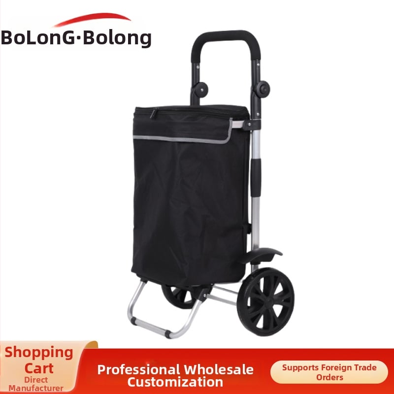 Сгъваема домашна количка за пазаруване, преносима двуколелна количка, Oxford cloth, товароподемност 200