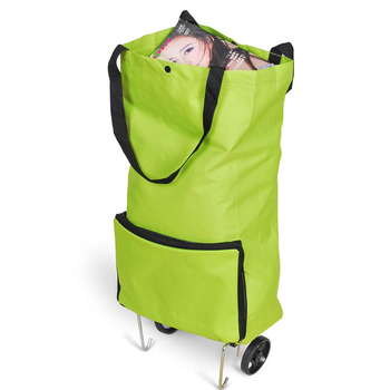 двуколесна пазарска количка, сгъваема, преносима, Oxford плат, максимално натоварване 20 кг