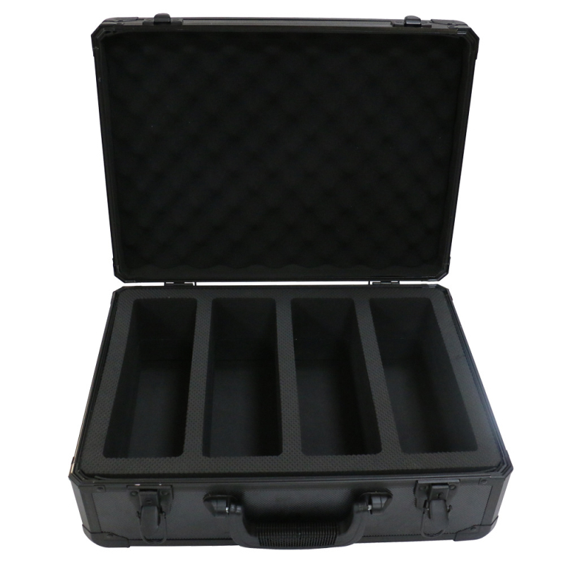 Alumínium-keretes sportkártya doboz ABS lemez és ABS felület, testreszabott belső, 5 kártya kapacitás