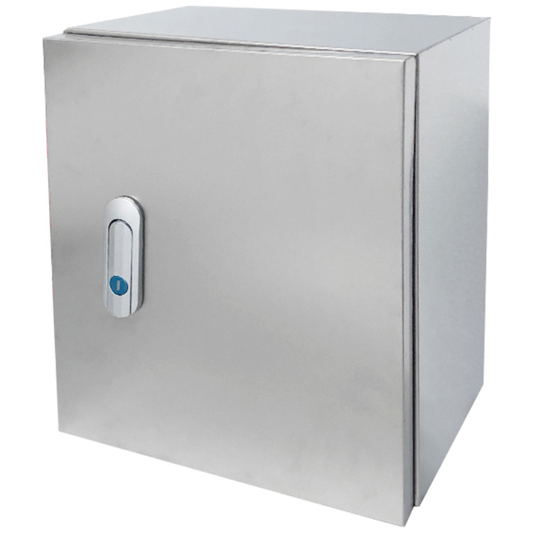 Beltéri rozsdamentes acél elosztó- és tápdoboz falra szerelve, esőálló, biztonsági kábelezés és megfigyelő berendezésekhez