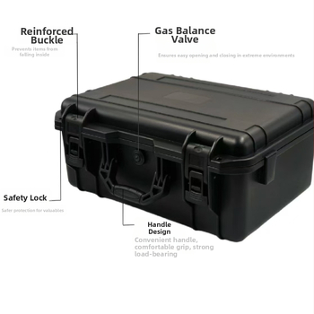 Кутия за инструменти – водоустойчива PP пластмаса, 100 кг товароносимост, вътрешна облицовка от EVA пяна, модел BP403A, за дронове и прецизни инструменти