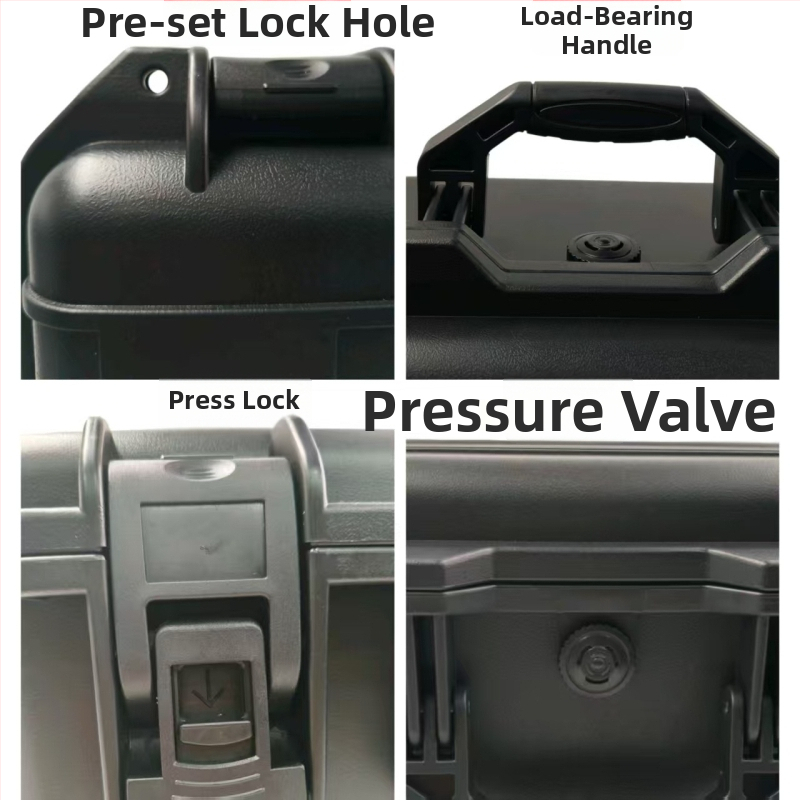 Кутия за инструменти – водоустойчива PP пластмаса, 100 кг товароносимост, вътрешна облицовка от EVA пяна, модел BP403A, за дронове и прецизни инструменти