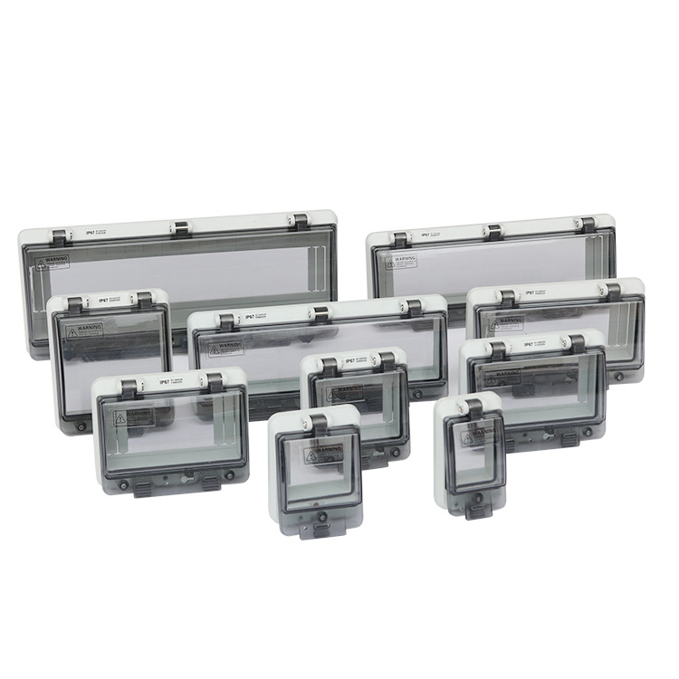 Megszakítóhoz védőablakos fedél | IP67 vízálló | 2–18 áramkör | 2 sor kapcsoló | PC anyag | Lemez vastagsága 4 mm