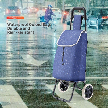 Сгъваема двуколесна количка за пазаруване с подвижен дизайн и персонализация на логото