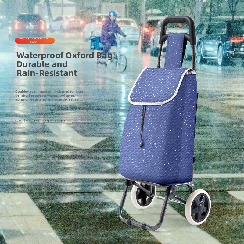 Skladací dvojkolesový nákupný vozík s pohyblivým dizajnom a personalizáciou loga