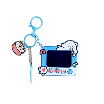 Αξεσουάρ κολιέ – γλυκό σκυλάκι σε γραμμικό σχέδιο, σειρά Πίνακας Σχεδίασης, διακόσμηση για τσάντα