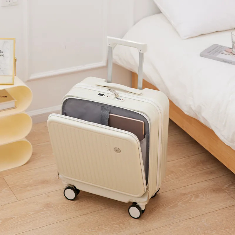 Putni kofer s prednjim otvaranjem i USB, ultralak ABS/PC kufer, otporan na ogrebotine, težina 2,5 kg