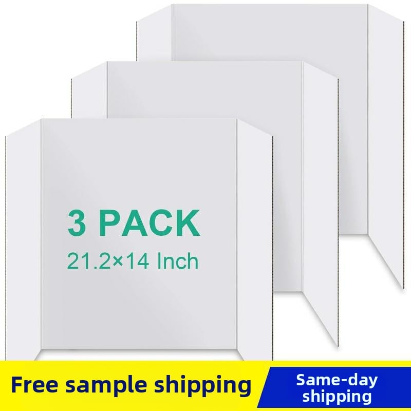 Shengming трисгъваема постерна дъска, бяла, UV печат върху corrugated хартия, 1 бр., за домашен офис