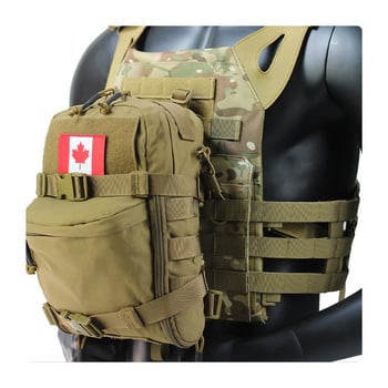 Тактически жилет с MOLLE и воден пакет за хидратация — лека унисекс конструкция, 500D нейлон, за открито