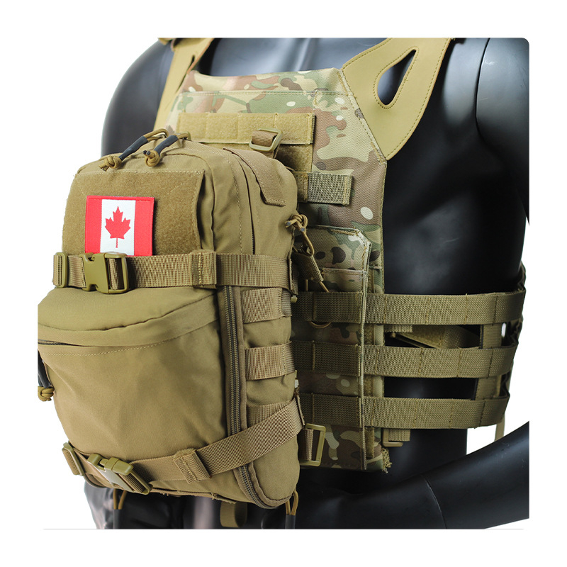 Тактически жилет с MOLLE и воден пакет за хидратация — лека унисекс конструкция, 500D нейлон, за открито