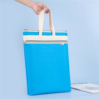 Oxford anyagból készült hordozható kettős rétegű művészeti portfólió táska, logónyomtatás elérhető, testreszabás