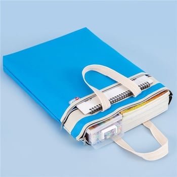 Oxford anyagból készült hordozható kettős rétegű művészeti portfólió táska, logónyomtatás elérhető, testreszabás