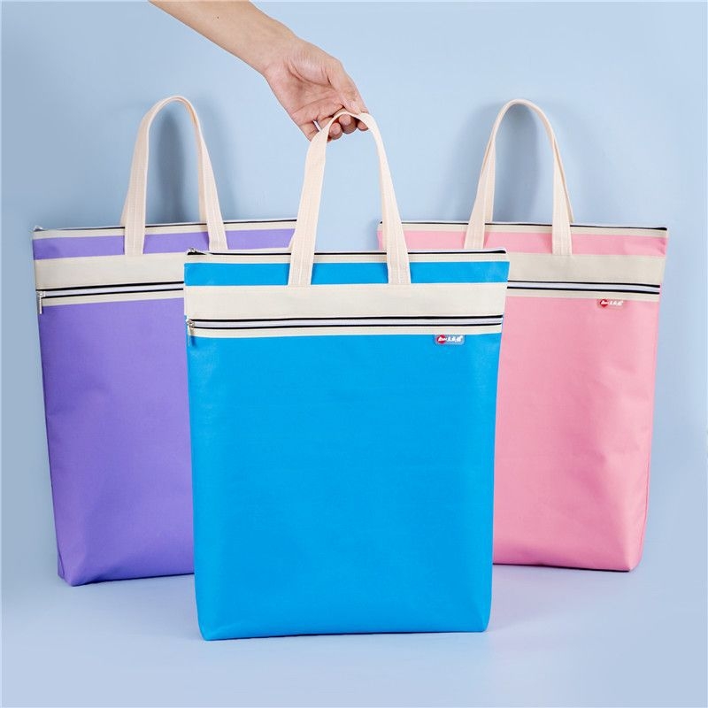 Oxford anyagból készült hordozható kettős rétegű művészeti portfólió táska, logónyomtatás elérhető, testreszabás