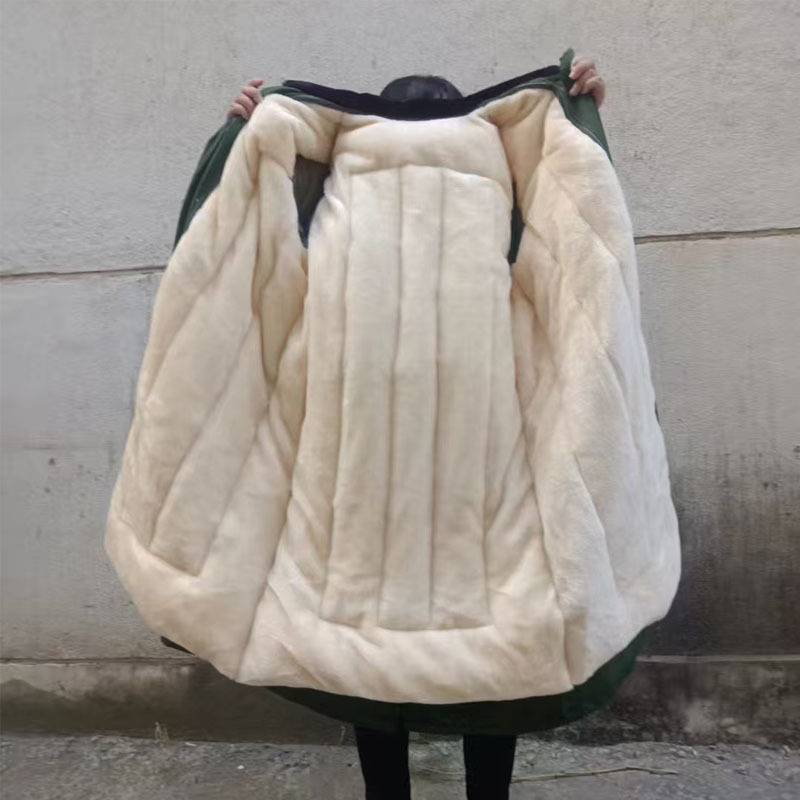 Ανδρικό χειμερινό παλτό από βαμβάκι, παχύτερο, με αφαιρούμενη και πλενόμενη επένδυση, ύφασμα βαμβάκι-μπλέντ, ζεστό