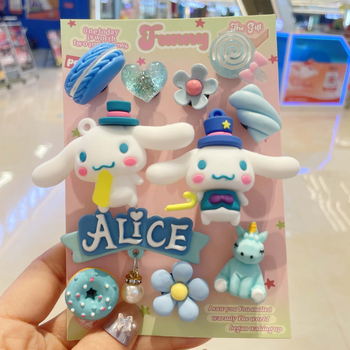 Mini dodaci za cipele Crocs stila – crtani pas s motivom cimeta, odvojni cvijet za DIY