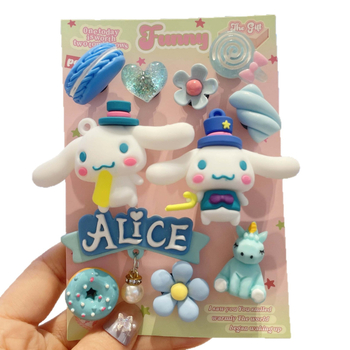 Mini dodaci za cipele Crocs stila – crtani pas s motivom cimeta, odvojni cvijet za DIY