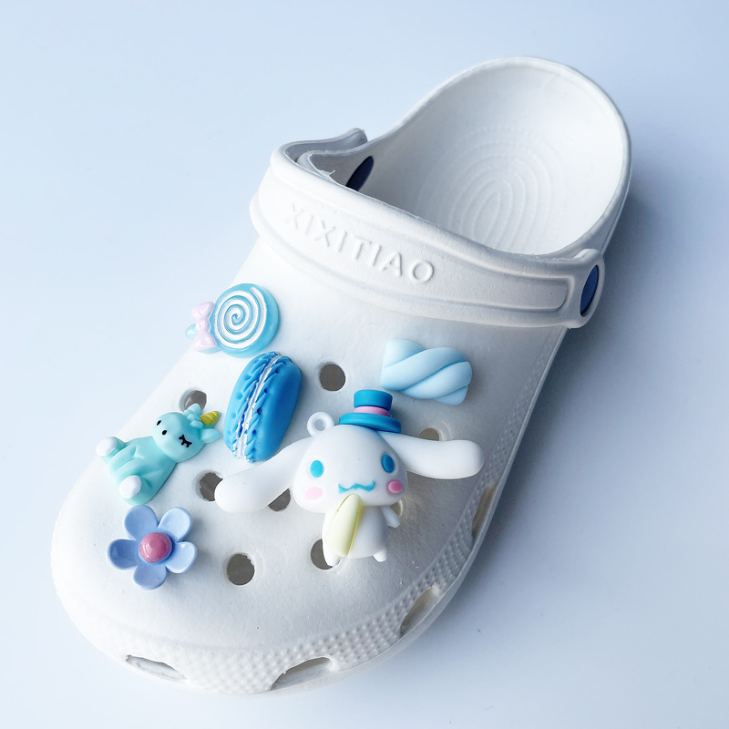 Mini dodaci za cipele Crocs stila – crtani pas s motivom cimeta, odvojni cvijet za DIY