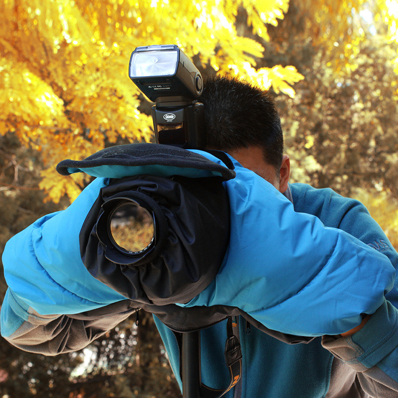 AYXSEE Външна топла обвивка за DSLR и безогледални камери, 720 g, произход Китай, зимна защита от студ с кух памучен слой, лицензирана частна марка