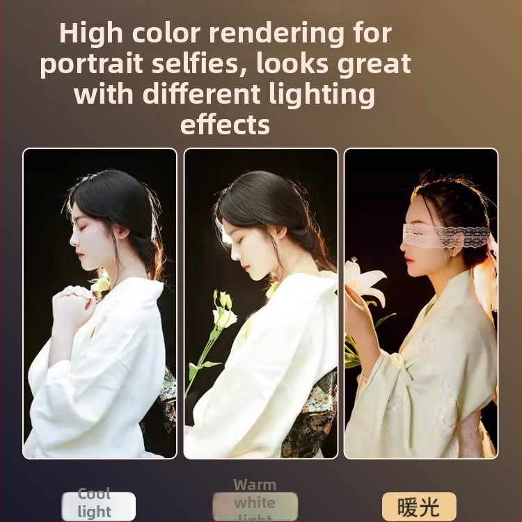 VL49RGB LED de umplere RGB pentru fotografie; lumină portabilă pentru telefoane mobile și camere; potrivit pentru streaming live