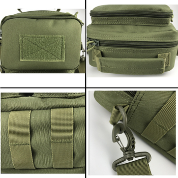 Тактическа гръдна чанта камуфлаж – чанта за открито в военен стил с разширение и съхранение, 600D полиестер, подплата нейлон