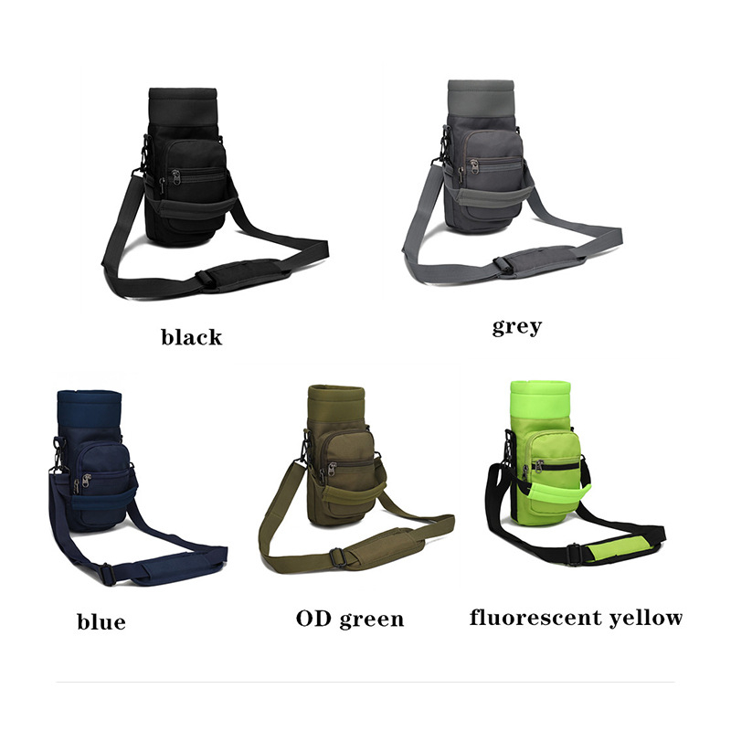 Crossbody taktička torbica za vodu s izolacijom — prijenosna torbica za vodu za kampiranje i planinarenje; materijal: 900D poliester; čvrst PP remen; unisex; vanjski sportovi