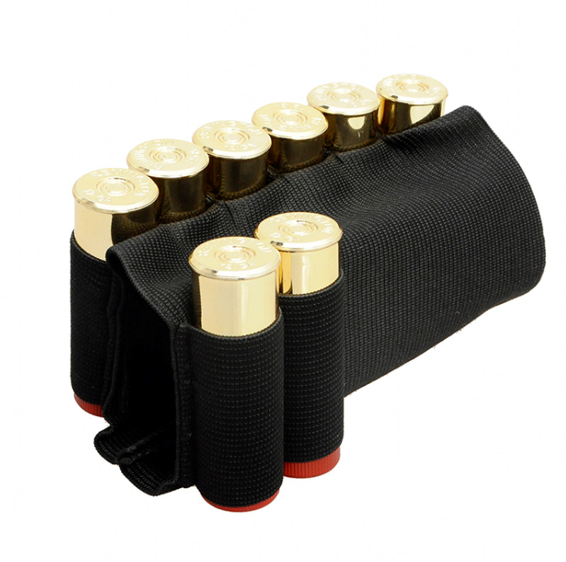 Set universal pentru suport muniție outdoor — stânga/dreapta, 8 găuri, cauciuc elastic, cu logo