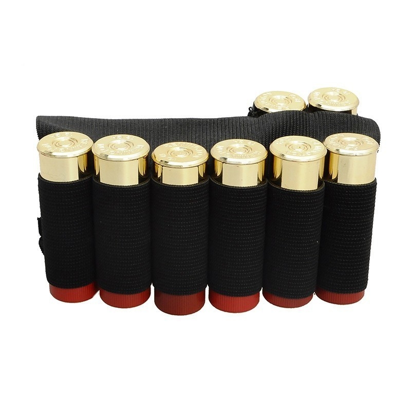 Set universal pentru suport muniție outdoor — stânga/dreapta, 8 găuri, cauciuc elastic, cu logo