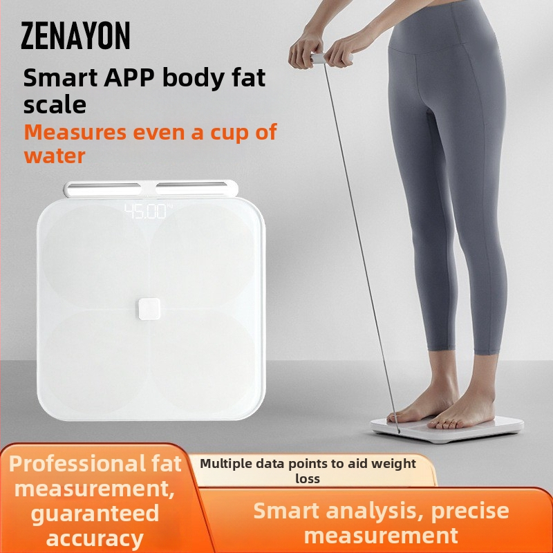 Везна за телесна мазнина с осем електрода, Bluetooth, 3-инчов дисплей, измерване на телесна мазнина и вода, до 150 кг