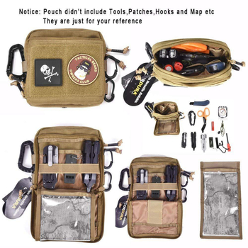 Višefunkcionalna taktička torba za skladištenje EDC alata, MOLLE Admin paket