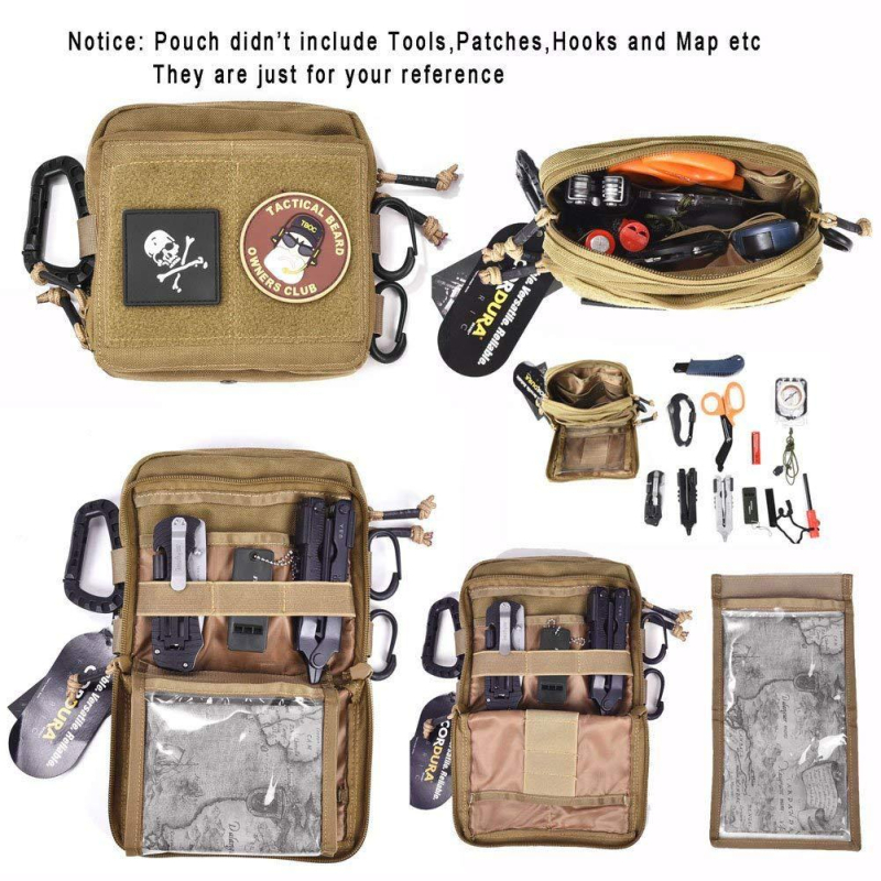 Višefunkcionalna taktička torba za skladištenje EDC alata, MOLLE Admin paket