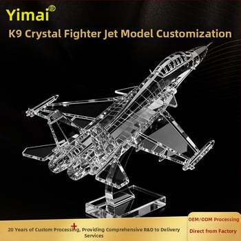 J-35 laevakandjale mõeldud lennukimudel, kristallist 3D-sisegravüüuriga, suuremahuline eksponaat