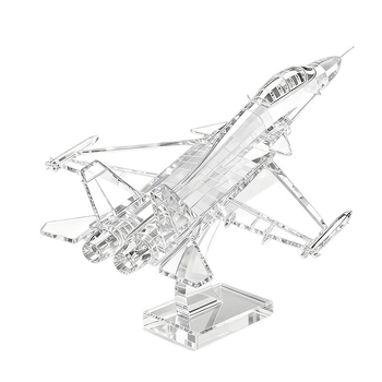 J-35 laevakandjale mõeldud lennukimudel, kristallist 3D-sisegravüüuriga, suuremahuline eksponaat