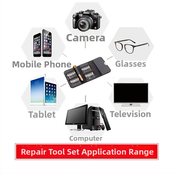 Akinių remonto rinkinys su odine dėkle, daugiafunkcinis 25 dalių atsuktuvų rinkinys universalios paskirties