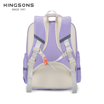 Kingsons 25133 Детска училищна раница, мультяшен дизайн, водоустойчива полиестерна материя, капацитет до 20 л, закопчаване с цип, двойни презрамки, вътрешно отделение за телефон и ID, възможност за печат на лого