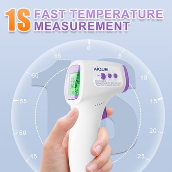 AIQUE T606 érintés nélküli infravörös homlokhőmérő, tárgy- és testhőmérséklet mérés, 105 g, hordozható kézi készülék