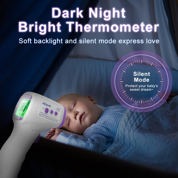 AIQUE T606 érintés nélküli infravörös homlokhőmérő, tárgy- és testhőmérséklet mérés, 105 g, hordozható kézi készülék