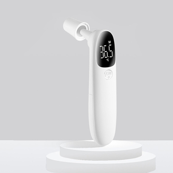 Термометър за чело и ухо — двойно използване с памет, ръчен, две AA батерии, подходящ за възрастни, възрастни хора и деца