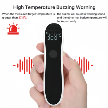 Безконтактен инфрачерен термометър за чело, ръчен, модел B2-3, батерии AA
