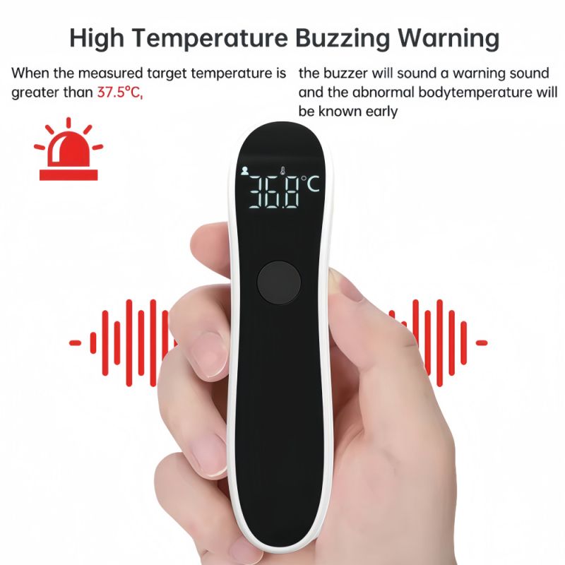 Безконтактен инфрачерен термометър за чело, ръчен, модел B2-3, батерии AA