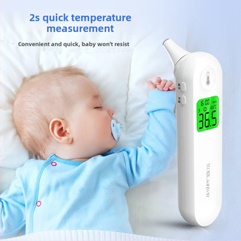 Електронен термометър за челото и ухото, модел WAM-006, батерия: 1, тегло: 156 g, носене: в ухото, режим: ушен термометър