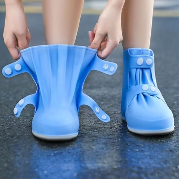 За възрастни протектори за обувки против дъжд, средна дължина, против хлъзгане, износоустойчиви, устойчиви на сняг, преносими за външна употреба