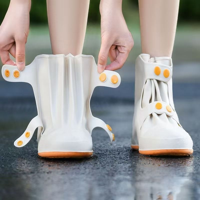 За възрастни протектори за обувки против дъжд, средна дължина, против хлъзгане, износоустойчиви, устойчиви на сняг, преносими за външна употреба