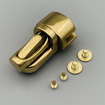 Brava od mesinga za prtljagu – Minimalistička serija DIY dodatak za kožne torbe, marka Broken copper