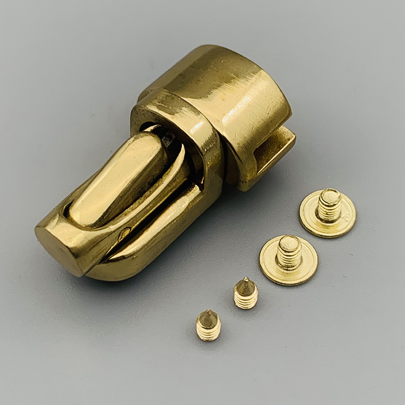 Brava od mesinga za prtljagu – Minimalistička serija DIY dodatak za kožne torbe, marka Broken copper