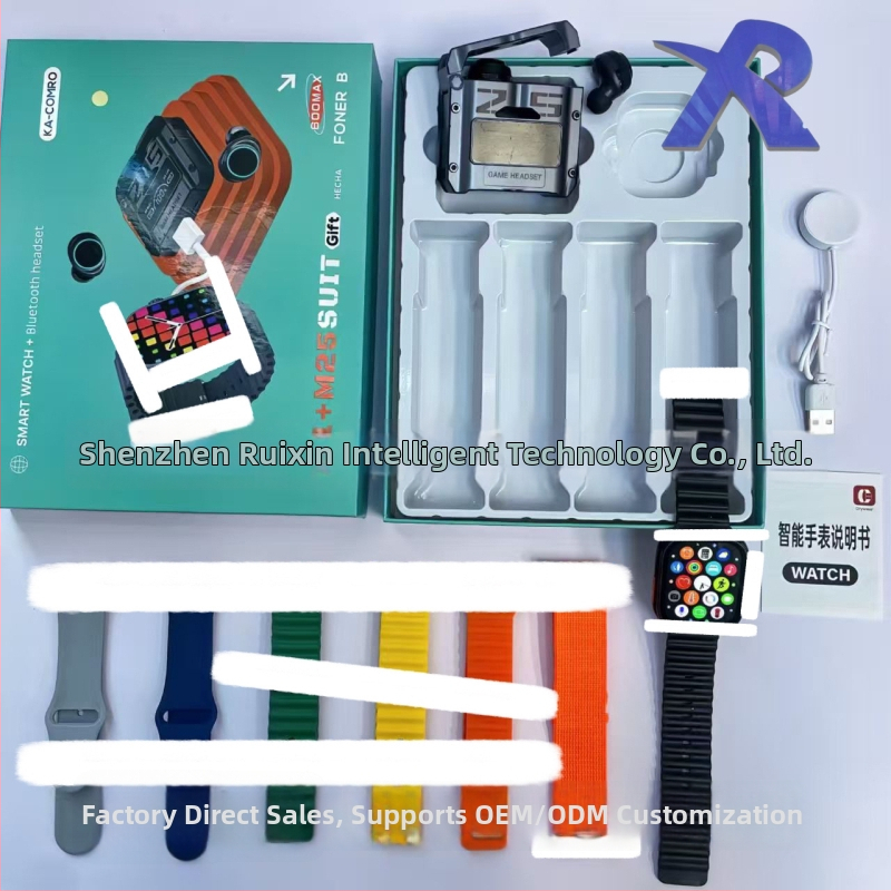 Set inteligentných hodiniek so 7 remienkami a Bluetooth slúchadlom, bezdrôtové nabíjanie, sledovanie zdravia (srdcový tep, krvný tlak, spánok)